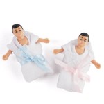 Vinyl DollHouse Doll - Brunette Twin Babies