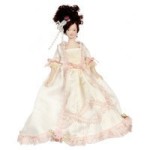 Porcelain Lady Victorian Doll - White Gown