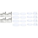 4 Sets of Dollhouse Dinnerware &amp; Silverware (Kit)- Choice of Color -