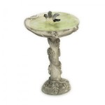 Dollhouse Birdbath with Bird