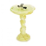 Dollhouse Birdbath with Bird