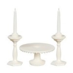 (*) Dollhouse Cake Plate &amp; Candlesticks (Kit)- Choice of Color -