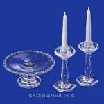 (*) Dollhouse Cake Plate &amp; Candlesticks (Kit)- Choice of Color -