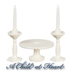 (*) Dollhouse Cake Plate &amp; Candlesticks (Kit)- Choice of Color -
