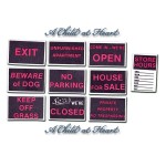 (*) Set of Assorted Signs