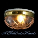 (* Closeout *) Cut-Glass Ceiling Lamp