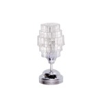 3 Volt LED Battery Modern SilverArt Deco Ceiling / Table Lamp