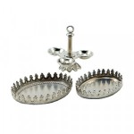 Dollhouse Fluted Relish Dish With 2 Trays