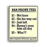 (*) Dollhouse Bar Phone Sign- Choice of Style -