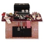 (*) Dollhouse Backyard Barbecue By Reutter