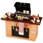 (*) Dollhouse Backyard Barbecue By Reutter