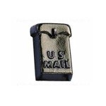 (*) Unfinished Dollhouse Metal Wall Mailbox