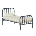 (*) Dollhouse Single Black or White Metal Bed