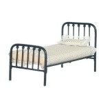 (*) Dollhouse Single Black or White Metal Bed