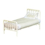 (*) Dollhouse Single Black or White Metal Bed