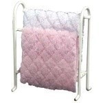 White Dollhouse Towel Rack with Towels