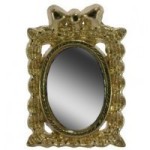 Dollhouse Gold Bow Mirror