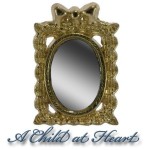 Dollhouse Gold Bow Mirror