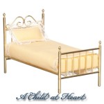(&amp;sect;) Sale $5 Off - Dollhouse Brass Single Bed