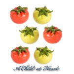 (*) Dollhouse 6 pc Green &amp; Red Tomatoes