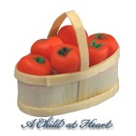 Dollhouse Basket of Red Peppers