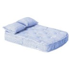 Dollhouse Blue Mattress with Pillows