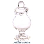 (*) Dollhouse Empty Glass Candy Jar