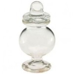 (*) Dollhouse Empty Glass Candy Jar