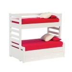 Dollhouse Trundle Bunk Bed - White
