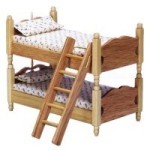 ( ) Disc. $3 Off - Oak Colonial Bunk Bed w/Ladder