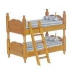 Colonial Bunk Bed w/Ladder - Walnut