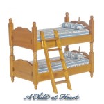 Colonial Bunk Bed w/Ladder - Walnut