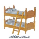 Colonial Bunk Bed w/Ladder - Walnut