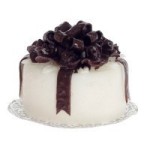 Cake White w/Chocolate Bow