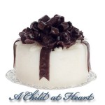 Cake White w/Chocolate Bow