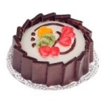 Chocolate Rimmed Fruit Tart