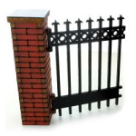 Dollhouse Bricked Gate 4 or 8 inch