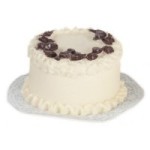 Dollhouse White Cake - Chocolate Roses