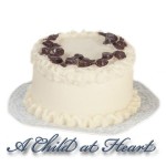 Dollhouse White Cake - Chocolate Roses