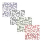 3 Shts - Dollhouse Champagne Toile Paper- Choice of Color -