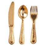 &amp;sect; Sale .60&amp;cent; Off - 12 pc. Flatware, Gold