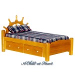 Dollhouse Captain's Bed Walnut