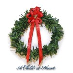 Dollhouse Red Bow Wreath