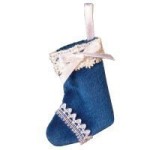 () Dollhouse Christmas Stocking- Choice of Color &amp; Style -