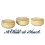 (*) Dollhouse Wooden Bowl Set