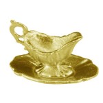 (*) Dollhouse 2 pc Gravy Boat- Choice of Finish -