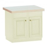 (*) Painted Island with Butcher Block Top- Choice of Color -