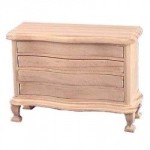 Dollhouse Assembled Unfinished Four Drawer Dresser