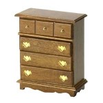 Dollhouse Walnut Chest of Drawers