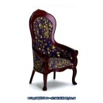 Dollhouse Victorian Living Room - Blue &amp; Gold